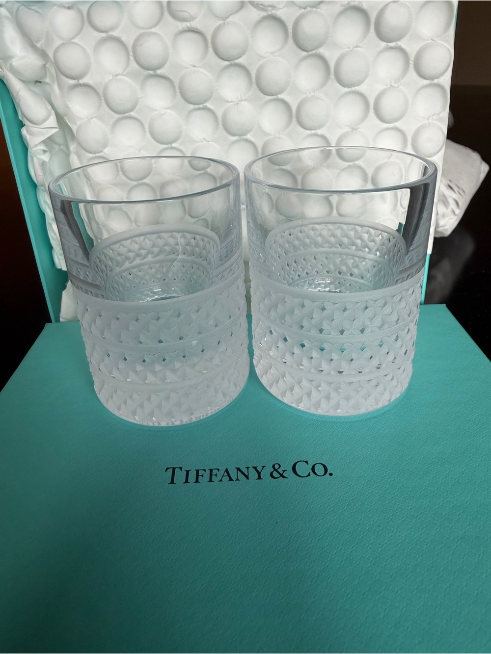 Tiffany&Co. Diamond Point shot glass Set of 2